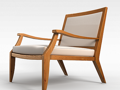 3d木制椅子模型