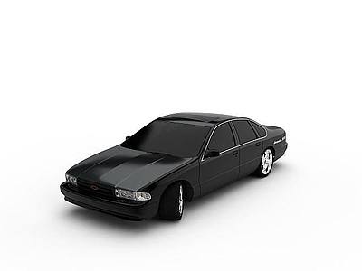 雪佛兰黑色跑车模型3d模型