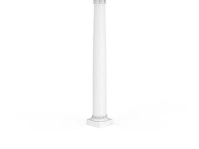 白色塔柱模型3d模型