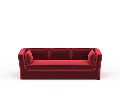 3d现代<font class='myIsRed'>红色沙发</font>免费模型