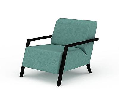 3d绿色单人沙发免费模型