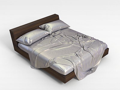 欧式木制床模型3d模型