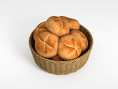 3d面包模型