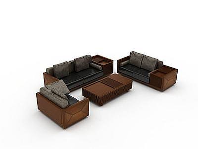 3d棕色沙发免费模型
