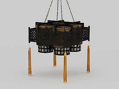 中式客厅灯具模型3d模型