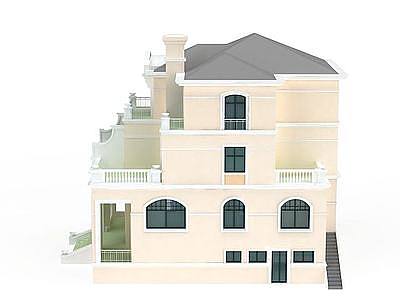3d现代简约别墅模型