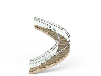 3d现代弧形楼梯免费模型