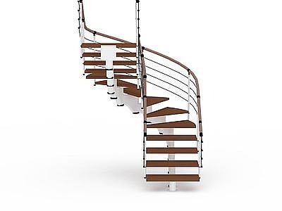 复古木制楼梯模型