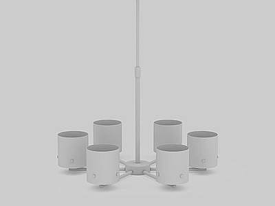 3d客厅大型吊灯免费模型