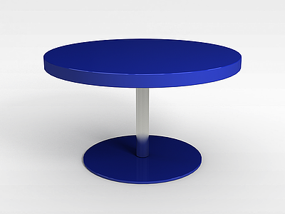 3d蓝色圆形座椅模型