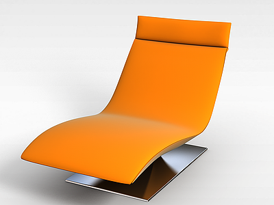 3d黄色个性沙发模型