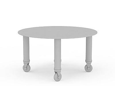 圆形可移动桌子模型3d模型