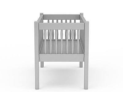 3d木质婴儿床免费模型