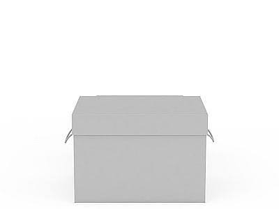 方形收纳盒模型3d模型