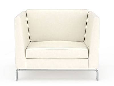 白色现代沙发模型3d模型