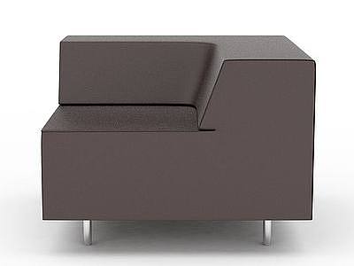 褐色单人沙发模型3d模型