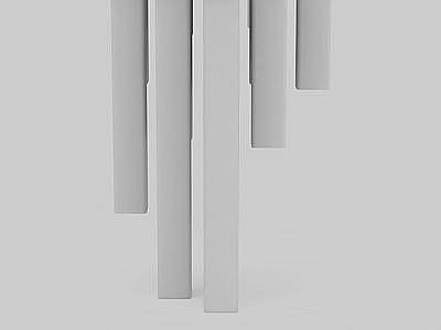 3d柱形灯组合免费模型