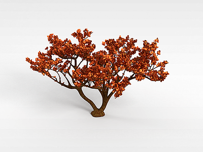 3d深秋树木模型