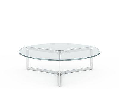 3d圆玻璃桌免费模型