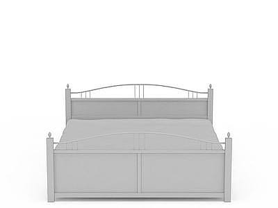 3d四柱双人床免费模型
