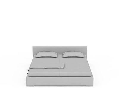 3d灰色软床免费模型