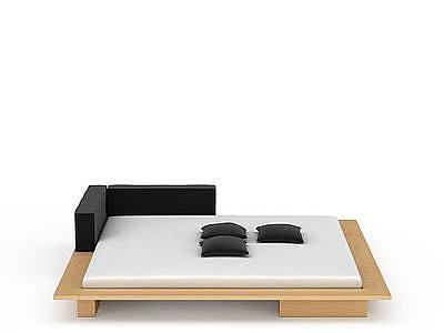 创意日式床模型3d模型