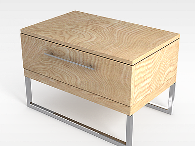 木制单开柜模型3d模型