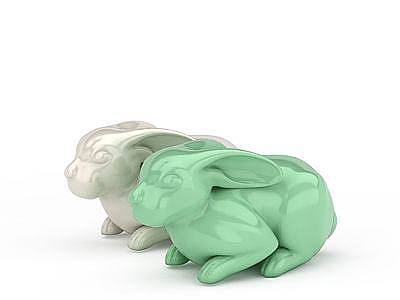玉兔饰品模型3d模型