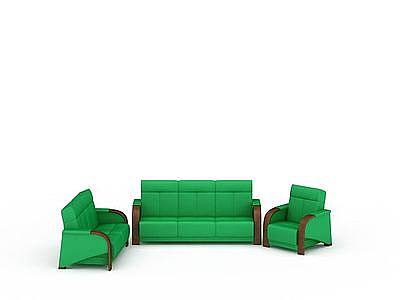 3d绿色<font class='myIsRed'>沙发组合</font>免费模型
