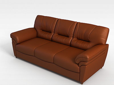 3d棕色沙发模型