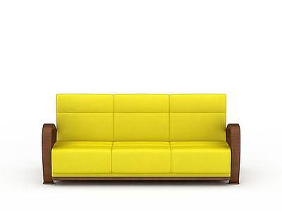 3d黄色沙发免费模型