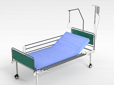3d可移动护理床模型