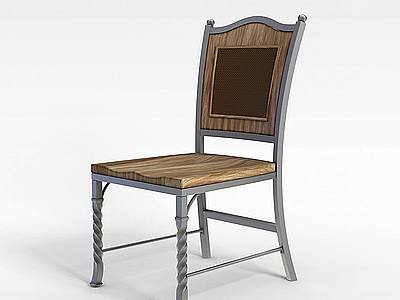 3d欧式实木椅子模型