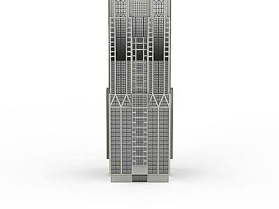 灰色建筑物模型3d模型