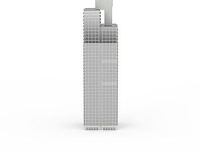 白色大楼模型3d模型