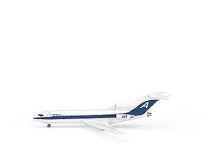 白色航空飞机模型3d模型