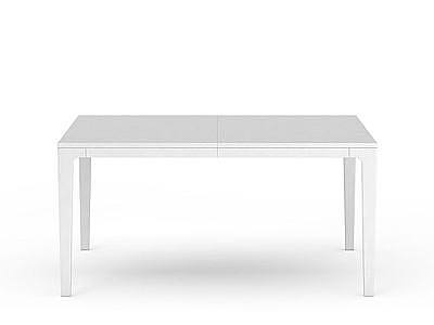 3d白色长形桌子免费模型