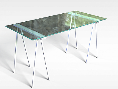 3d钢化玻璃桌子模型