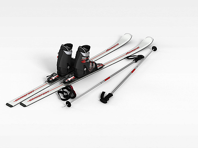 滑雪装备模型3d模型