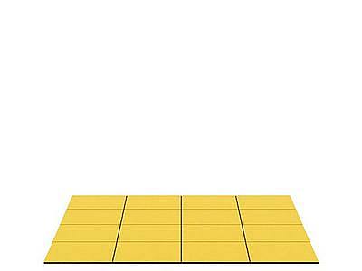 3d黄色方格地毯免费模型