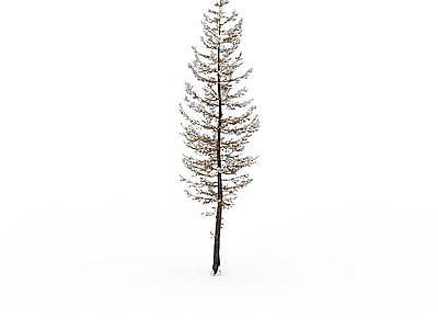 3d挂雪塔状树木免费模型