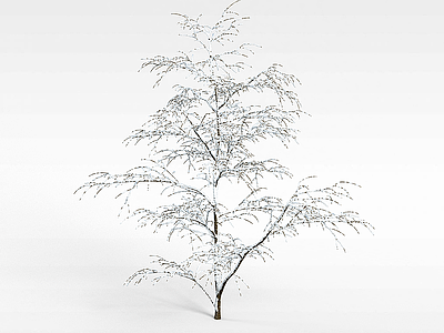 3d落雪景观树模型