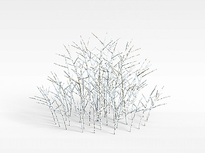 冬日落雪树木模型3d模型