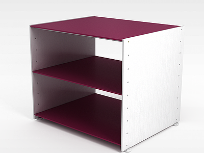 紫色木质展柜模型3d模型