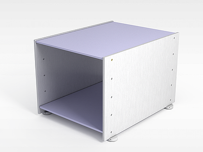 3d方形紫色展柜模型