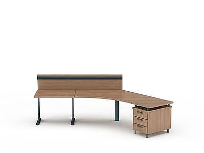 3d木质办公桌免费模型