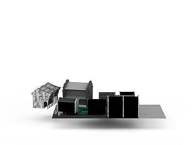 3d江南水乡建筑免费模型