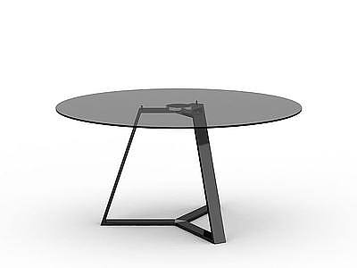 玻璃圆桌模型3d模型