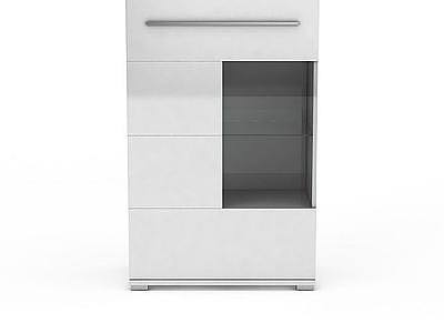 3d白色烤漆木柜免费模型