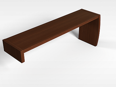 3d木质长桌子模型